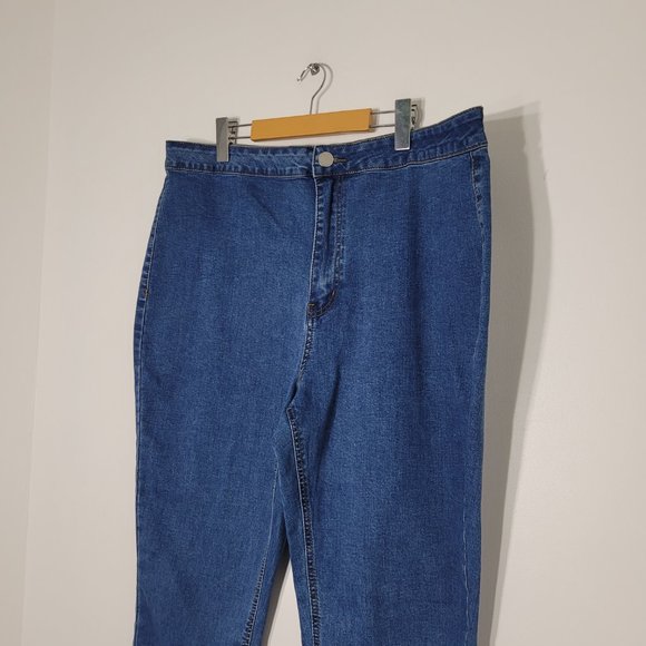 Pretty Little Thing Denim Blue Jeans Skinny Stretch Plus Size Womens 1X Casual - Picture 4 of 13